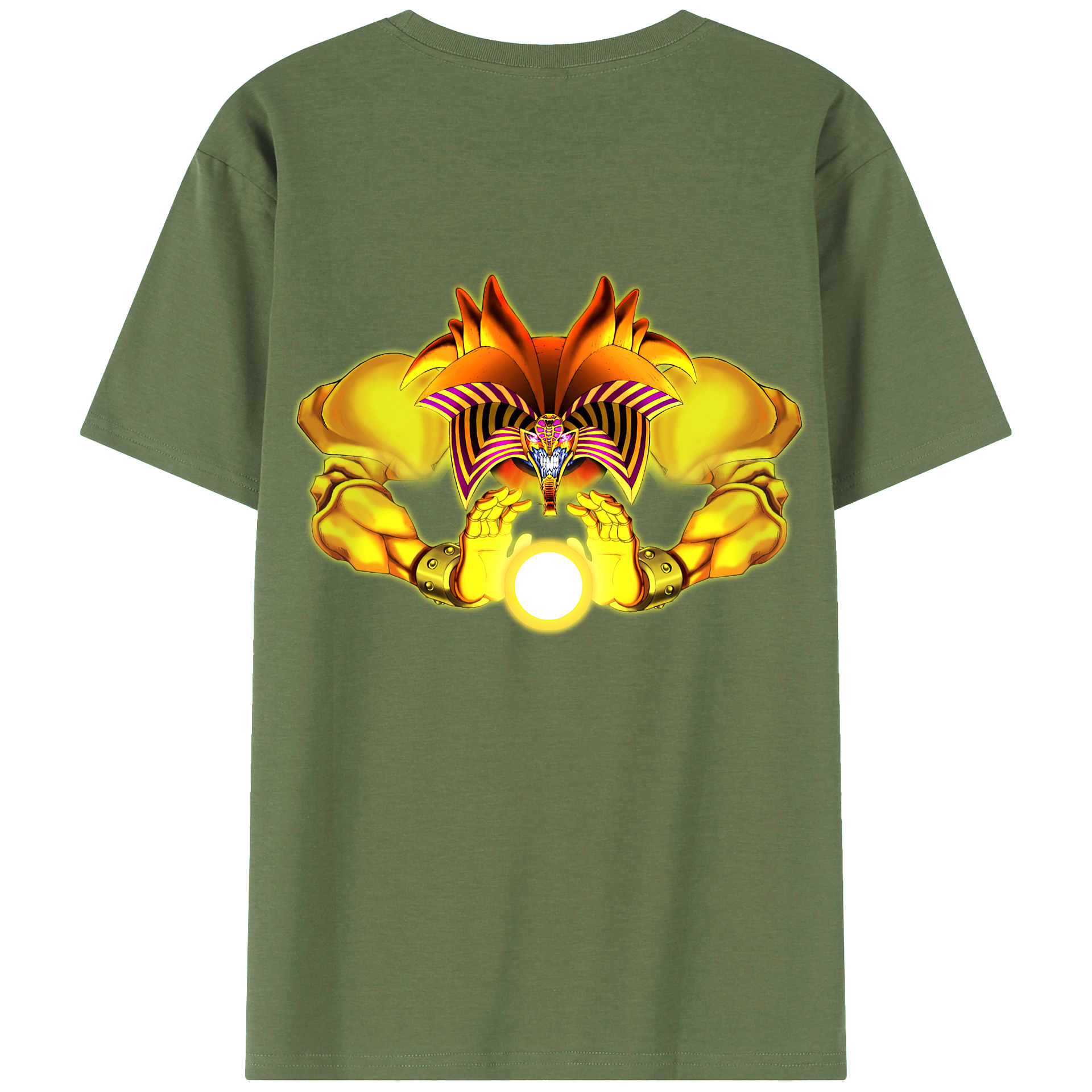 （画像用） 遊☆戯☆王 Yu-Gi-Oh! 綿100％ メンズ半袖Tシャツ（バックプリント） 通気性